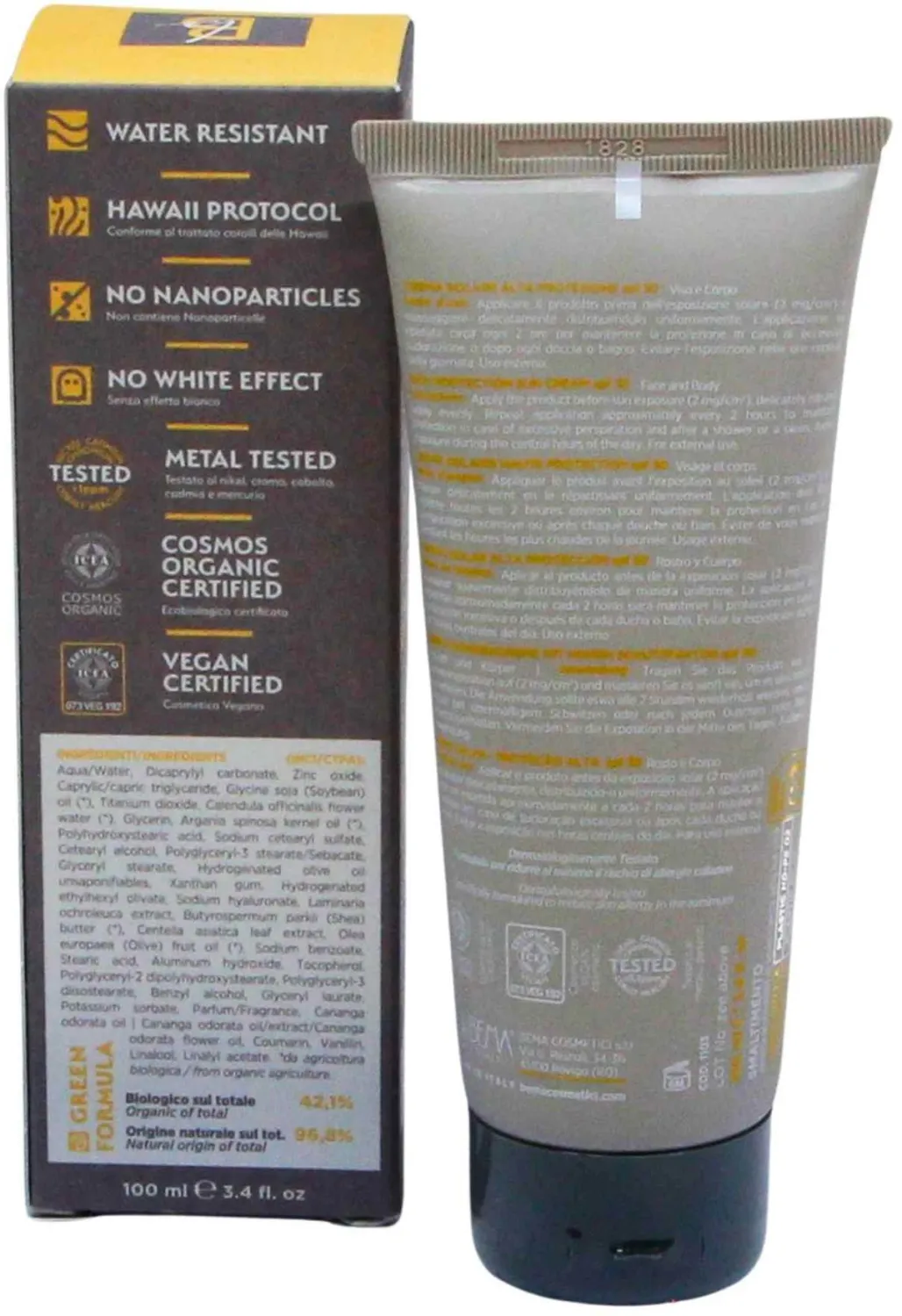 Nat&uuml;rliche Sonnenschutzcreme SPF30 100 ml