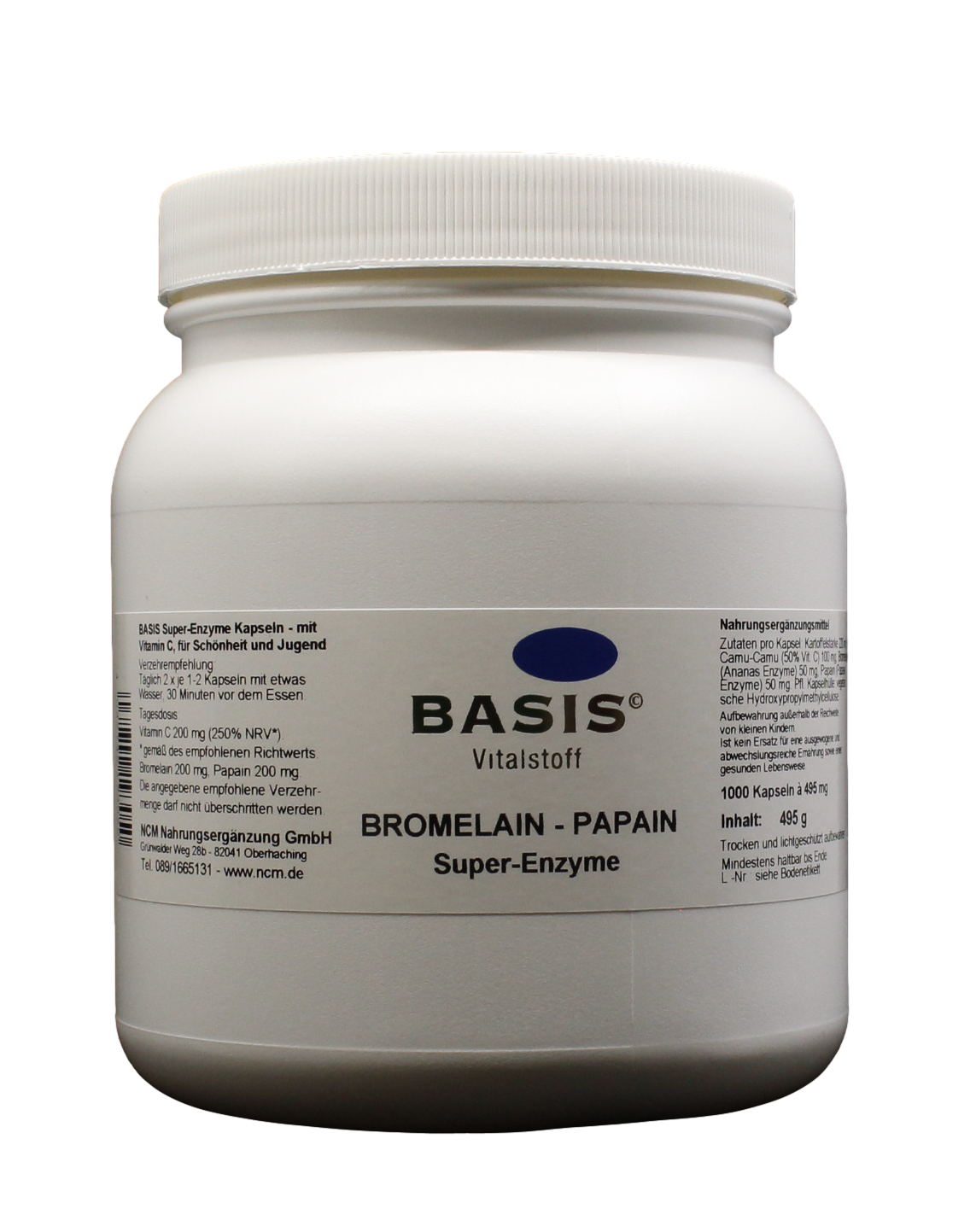 Super-Enzyme Kapseln (Bromelain + Papain) - 1.000 Kapseln