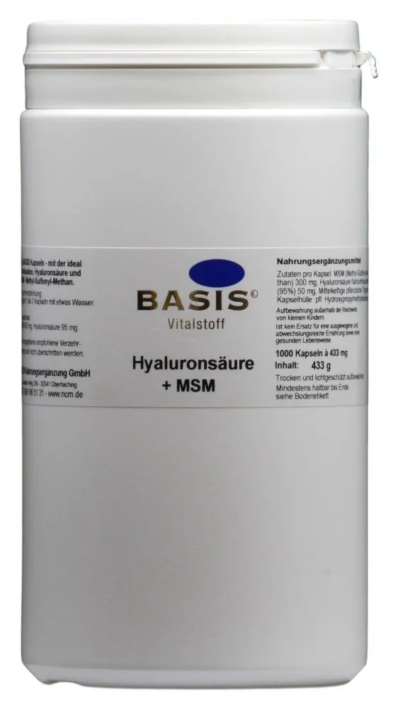 Hyaluronsäure + MSM Kapseln - 1.000 Kapseln