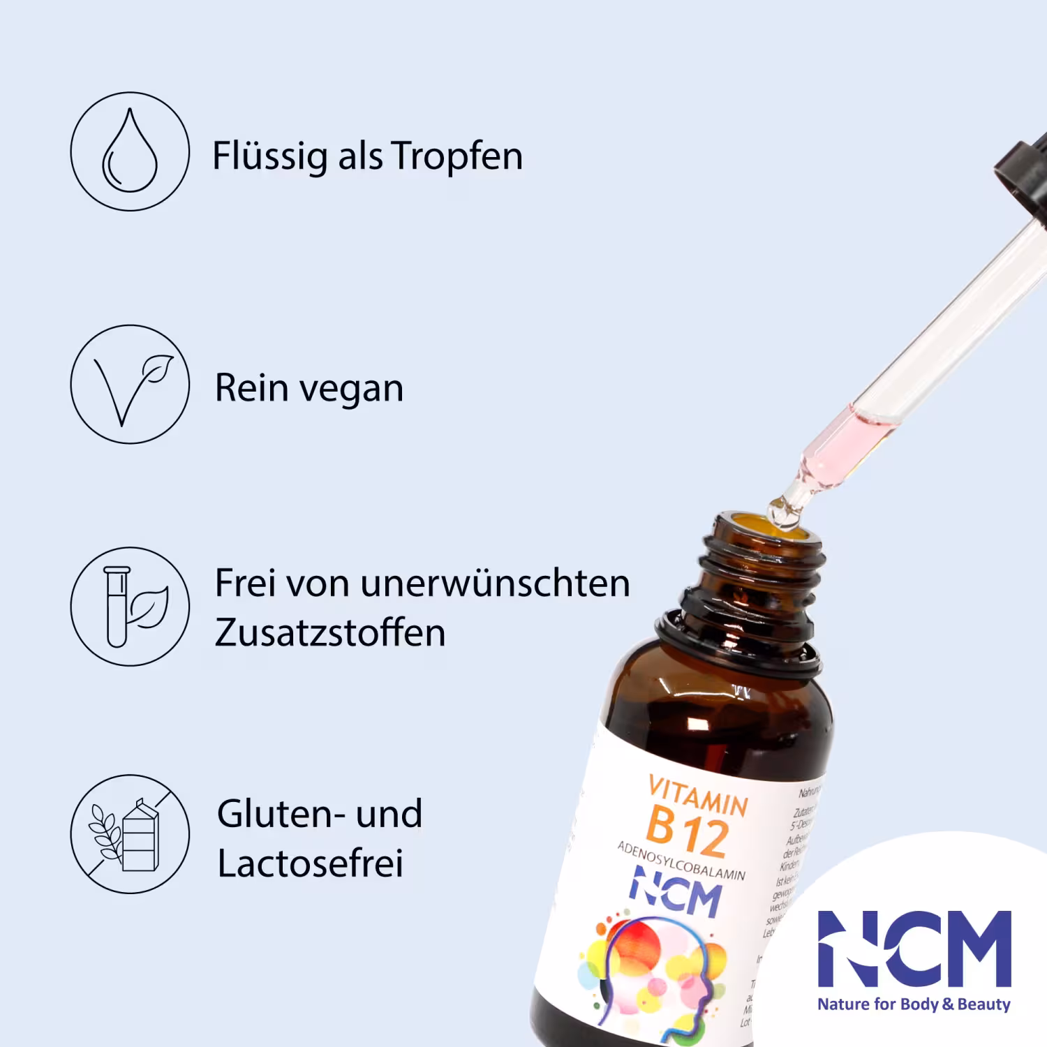 Flüssiges Vitamin B12 (30 ml) - B12 gegen Müdigkeit