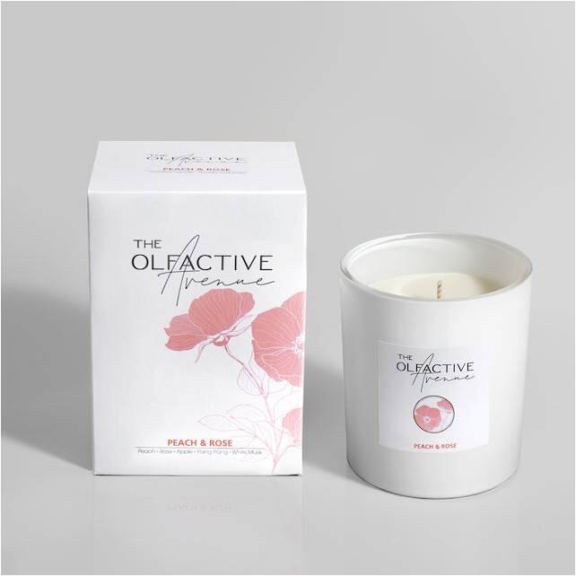 Duftkerze Peach & Rose (250 g)