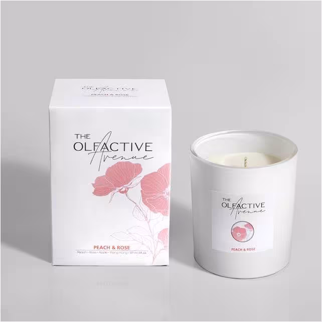 Duftkerze Peach & Rose (250 g)