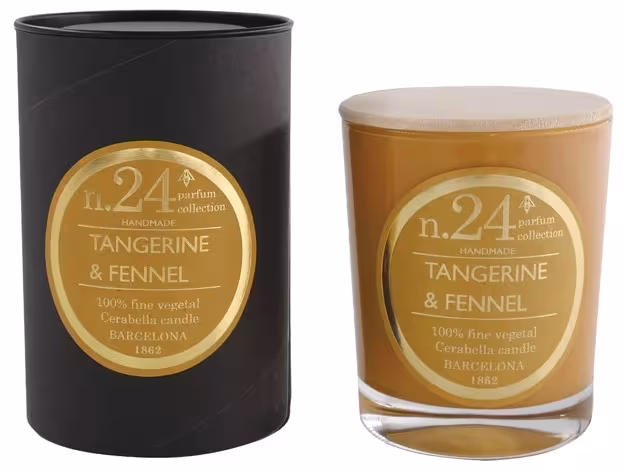 Duftkerze Nr. 24 Tangerine & Fennel (180 g) - Kerze mit Verpackung