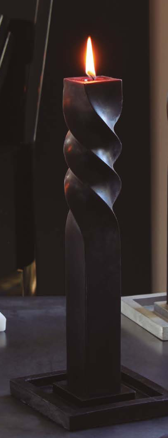 Twist 3 Decorat. Candel black