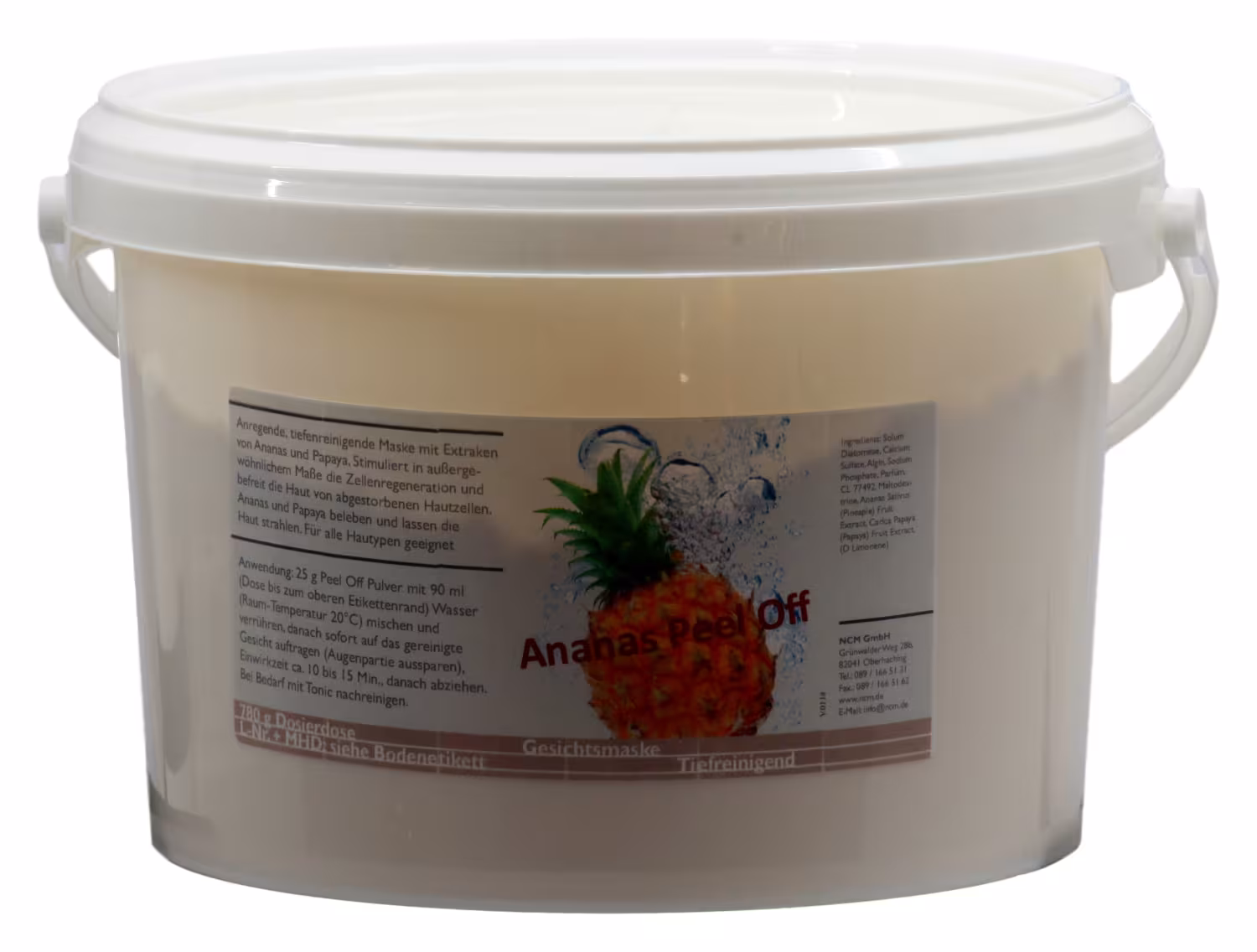 Ananas Peel Off Gesichtsmaske - tiefenreinigend - 780 Gramm + Dosierdose