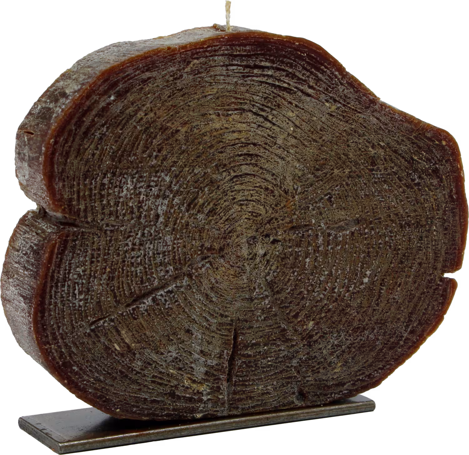Dekorative Duftkerze Sandelholz - Holzscheibe - Kerze Design Holzscheibe