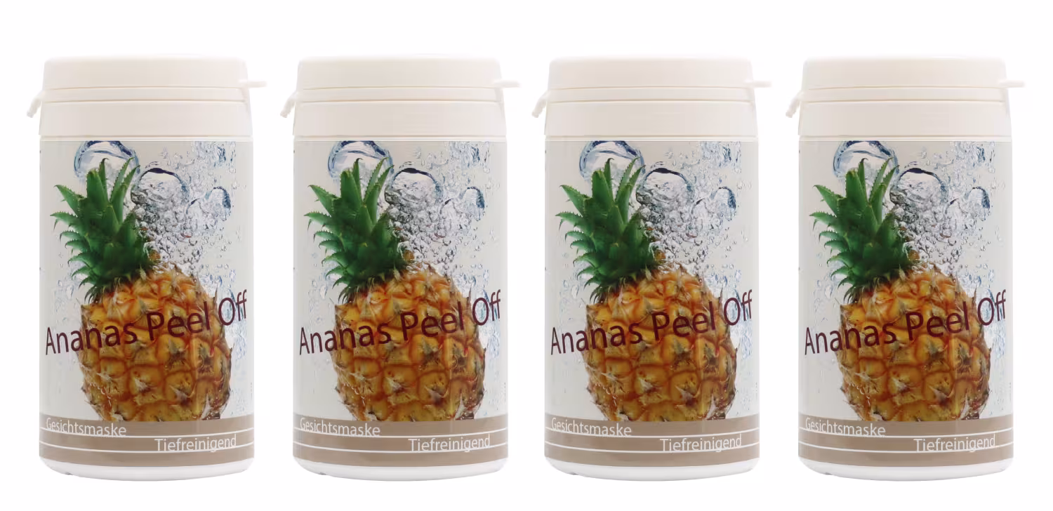 Ananas Peel Off Gesichtsmaske - tiefenreinigend - 4 x 25 Gramm