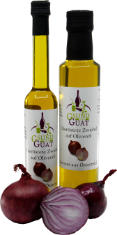 Olivenöl mit gerösteten Zwiebeln