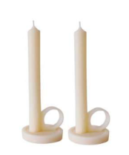 2er Set Candlestick with Base