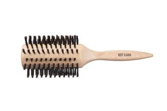 Rundbürste aus Buche mit Wildschweinborsten