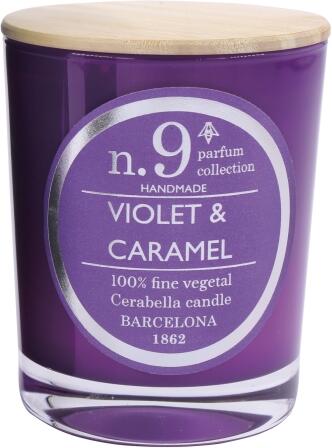 Duftkerze Nr. 9 Violet & Caramel (180 g)