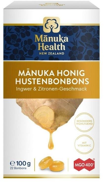 Manuka: Manuka Lutschbonbons mit MGO400+ & Ingwer-Zitrone 100g