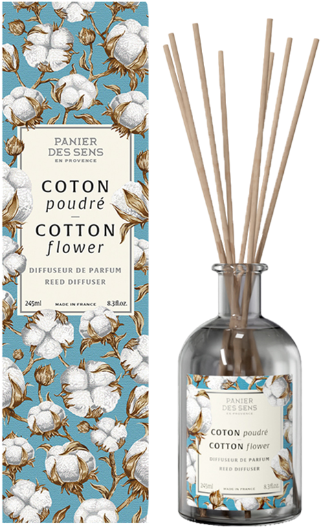 Diffuser (Flasche mit Stäbchen) Cotton Flower