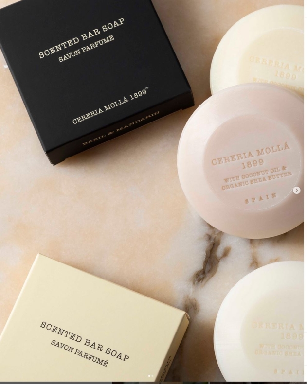 Cereria Molla Seifenstück 100g - beige und schwarze Schachtel